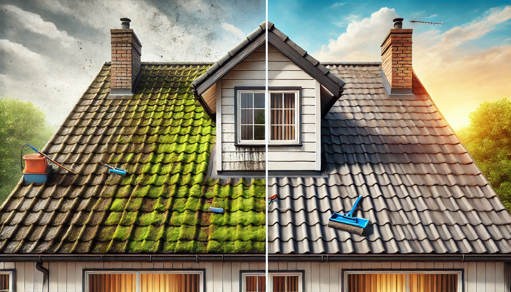 Taktvätt, Takmålning